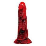 POWER MONSTERS - MINOTAUR FANTASY DILDO WITH SUCTION CUP 21 CM Ø 5 CM RED & BLACK