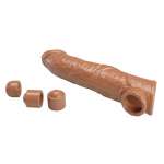 PRETTY LOVE - ADJUSTABLE PENIS EXTENSION SLEEVE 26 CM Ø 4 CM BROWN