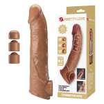 PRETTY LOVE - ADJUSTABLE PENIS EXTENSION SLEEVE 26 CM Ø 4 CM NATURAL
