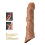 PRETTY LOVE - ADJUSTABLE PENIS EXTENSION SLEEVE 28 CM Ø 4.5 CM BROWN