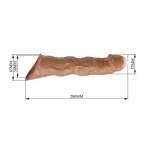 PRETTY LOVE - ADJUSTABLE PENIS EXTENSION SLEEVE 28 CM Ø 4.5 CM BROWN