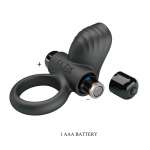 PRETTY LOVE - ADRIEN VIBRATING PENIS RING 10 FUNCTIONS BLACK
