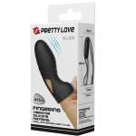 PRETTY LOVE - ALAN SILICONE FINGER VIBRATOR BLACK