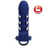 PRETTY LOVE - ALTAF VIBRATOR RING WITH SILICONE SHEATH BLUE
