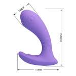 PRETTY LOVE - ANDROMEDA RECHARGEABLE DUAL STIMULATION VIBRATOR PURPLE