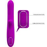 PRETTY LOVE - ANGELIQUE MULTIFUNCTION VIBRATOR + CLITORIS STIMULATOR PURPLE