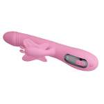 PRETTY LOVE - BELLA RABBIT VIBRATOR WITH BUTTERFLY STIMULATION AND LED PINK