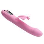 PRETTY LOVE - BELLA RABBIT VIBRATOR WITH BUTTERFLY STIMULATION AND LED PINK