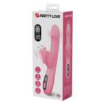 PRETTY LOVE - BELLA RABBIT VIBRATOR WITH BUTTERFLY STIMULATION AND LED PINK