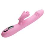 PRETTY LOVE - BELLA RABBIT VIBRATOR WITH BUTTERFLY STIMULATION AND LED PINK