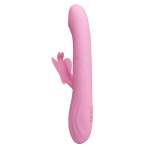 PRETTY LOVE - BELLA RABBIT VIBRATOR WITH BUTTERFLY STIMULATION AND LED PINK