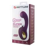 PRETTY LOVE - BRYNNLEE RECHARGEABLE VIBRATOR WITH ORAL STIMULATOR 10 VIBRATIONS & 5 LICKING FUNCTIONS PURPLE