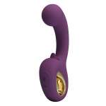 PRETTY LOVE - BRYNNLEE RECHARGEABLE VIBRATOR WITH ORAL STIMULATOR 10 VIBRATIONS & 5 LICKING FUNCTIONS PURPLE