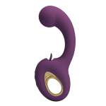 PRETTY LOVE - BRYNNLEE RECHARGEABLE VIBRATOR WITH ORAL STIMULATOR 10 VIBRATIONS & 5 LICKING FUNCTIONS PURPLE