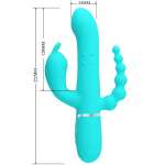 PRETTY LOVE - CAMMY 4 IN 1 MULTIFUNCTION TRIPPLE RABBIT VIBRATOR BLUE