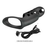 PRETTY LOVE - CRAIG RECHARGEABLE VIBRATING PENIS RING BLACK