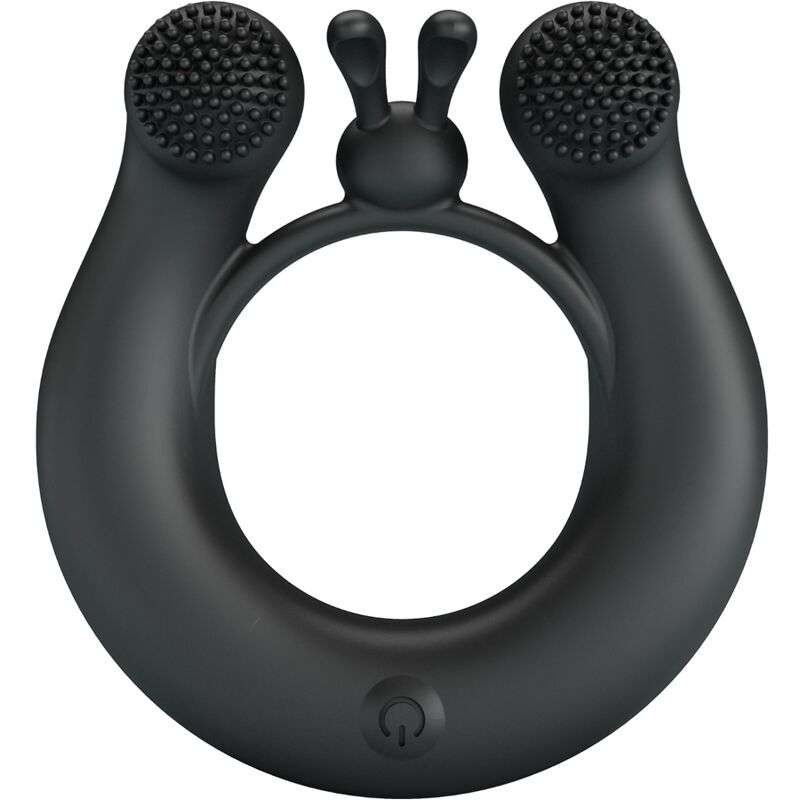 PRETTY LOVE - DAHLIA VIBRATING RING + CLITORIS STIMULATOR 12 VIBRATIONS BLACK PRETTY LOVE - DAHLIA VIBRATING RING + CLITORIS STIMULATOR 12 VIBRATIONS BLACK
