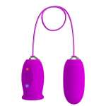 PRETTY LOVE - DAISY DUAL EGG RECHARGEABLE VIBRATOR PURPLE
