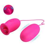 PRETTY LOVE - DAISY VIBRATING EGG + CLITORIS STIMULATING TONGUE PINK