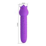 PRETTY LOVE - DANNELL RECHARGEABLE ORAL AND CLITORAL STIMULATOR VIBRATOR PURPLE