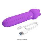 PRETTY LOVE - DANNELL RECHARGEABLE ORAL AND CLITORAL STIMULATOR VIBRATOR PURPLE