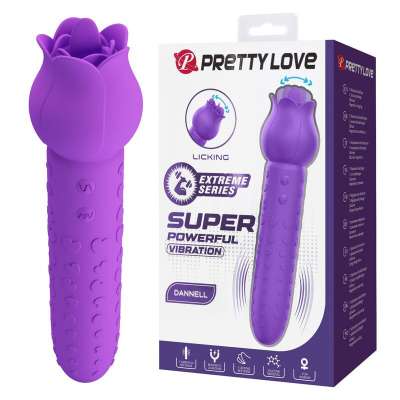 PRETTY LOVE - DANNELL RECHARGEABLE ORAL AND CLITORAL STIMULATOR VIBRATOR PURPLE