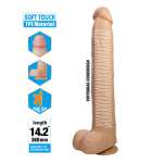 PRETTY LOVE - DANY FLEXIBLE REALISTIC DILDO WITH SUCTION CUP 36 CM -Ø- 5.6 CM