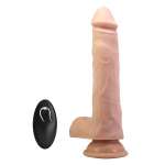 PRETTY LOVE - DAVEY THRUSTING & ROTATING VIBRATING DILDO REMOTE CONTROL 22.5 CM Ø 4.8 CM NATURAL