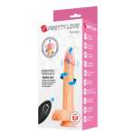 PRETTY LOVE - DAVEY THRUSTING & ROTATING VIBRATING DILDO REMOTE CONTROL 22.5 CM Ø 4.8 CM NATURAL