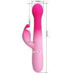 PRETTY LOVE - DEJON 3 IN 1 MULTIFUNCTION RABBIT VIBRATOR PINK