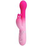 PRETTY LOVE - DEJON 3 IN 1 MULTIFUNCTION RABBIT VIBRATOR PINK