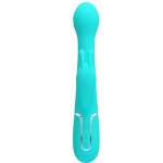 PRETTY LOVE - DEJON RABBIT VIBRATOR 3 IN 1 MULTIFUNCTION AQUA GREEN