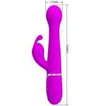 PRETTY LOVE - Dejon rabbit-vibraattori 3 In 1 monitoimi Violet