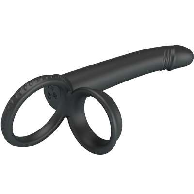 PRETTY LOVE - DILLION DOUBLE PENETRATION DOUBLE COCK RING BLACK