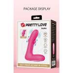 PRETTY LOVE - DUDEN RECHARGEABLE SILICONE VIBRATOR 12 VIBRATION MODES AND 3 ROCKING MODES PINK
