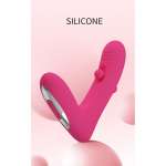 PRETTY LOVE - DUDEN RECHARGEABLE SILICONE VIBRATOR 12 VIBRATION MODES AND 3 ROCKING MODES PINK