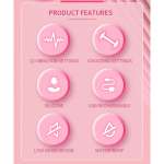 PRETTY LOVE - DUDEN RECHARGEABLE SILICONE VIBRATOR 12 VIBRATION MODES AND 3 ROCKING MODES PINK