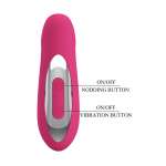 PRETTY LOVE - DUDEN RECHARGEABLE SILICONE VIBRATOR 12 VIBRATION MODES AND 3 ROCKING MODES PINK