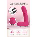 PRETTY LOVE - DUDEN RECHARGEABLE SILICONE VIBRATOR 12 VIBRATION MODES AND 3 ROCKING MODES PINK