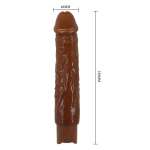 PRETTY LOVE - DUKE REALISTIC VIBRATOR 23.5 CM Ø 4.8 CM BROWN