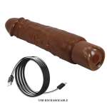 PRETTY LOVE - DUKE REALISTIC VIBRATOR 23.5 CM Ø 4.8 CM BROWN