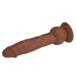 PRETTY LOVE - EREN THRUSTING VIBRATING DILDO 20.5 CM Ø 4.5 CM BROWN