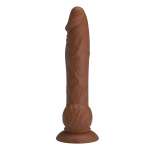 PRETTY LOVE - EREN THRUSTING VIBRATING DILDO 20.5 CM Ø 4.5 CM BROWN