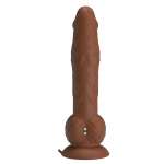 PRETTY LOVE - EREN THRUSTING VIBRATING DILDO 20.5 CM Ø 4.5 CM BROWN
