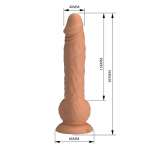 PRETTY LOVE - EREN THRUSTING VIBRATING DILDO 20.5 CM Ø 4.5 CM NATURAL