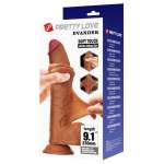 PRETTY LOVE - EVANDER FLEXIBLE REALISTIC DILDO WITH SUCTION CUP 23 CM -Ø- 4.9 CM
