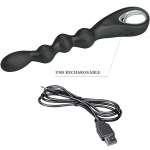 PRETTY LOVE - FEDERER ANAL VIBRATOR 12 VIBRATIONS BLACK