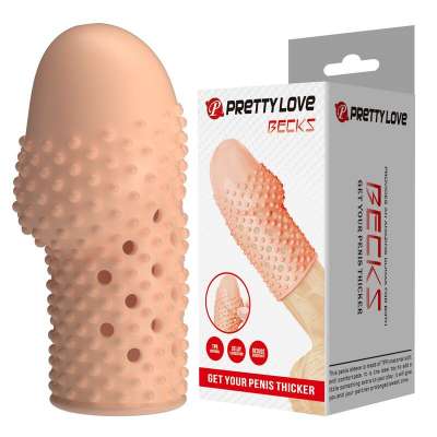 PRETTY LOVE - GEEK'S PENIS SLEEVE GET YOUR PENIS THICKER NATURAL COLOR