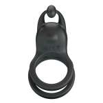 PRETTY LOVE - GOODWIN RECHARGEABLE DOUBLE VIBRATING COCK RING BLACK