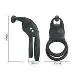 PRETTY LOVE - GOODWIN RECHARGEABLE DOUBLE VIBRATING COCK RING BLACK